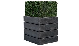 Bloembak AGORA - Ural Black - 450x450x520 mm - 61 liter