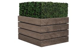 Bloembak AGORA - Quartz Brown - 600x600x520 mm - 117 liter