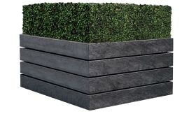 Bloembak AGORA - Ural Black - 900x900x520 mm - 282 liter