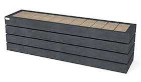 Zitbank AGORA - Sand Beige - 1800x450x520 mm