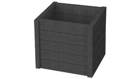 Bloembak ROTTERDAM - Ural Black - 600x600x600 mm - 127 ltr