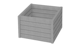 Bloembak ROTTERDAM - Mineral Grey - 900x900x600 mm - 316 ltr