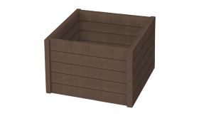 Bloembak ROTTERDAM - Quartz Brown - 900x900x600 mm - 316 ltr
