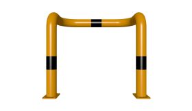 Veiligheidsbeugel 2x 90° - g/z - 750x650x76 mm Ø - voetplaat