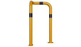 Veiligheidsbeugel 90° links - g/z - 600x1150x76 mm Ø - voetplaat