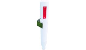 Bermplank Harpoen - wit - incl. 2 glasreflectoren+RVS wildspiegel