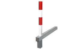 Afzetpaal - klapbaar - verzonken in bak - 70x70 mm - driekantslot