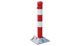 Klappaal - model 90 - rood/wit - driekantslot - zonder betonpoer