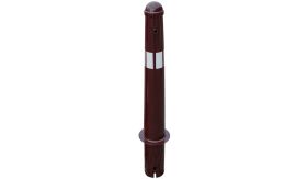 Uitneembare afzetpaal - model 120 - RAL 3007 + reflectie