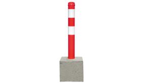 Vaste afzetpaal - model 90 - RAL 3000 + betonfundatie