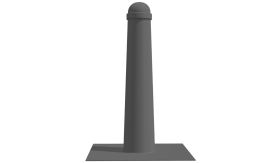 Trottoirpaal MA66-A - RAL 7016 - vast met grondplaat