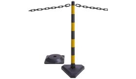 Kettingpaal - geel/zwart - 870x40mm Ø - losse voet (excl.)