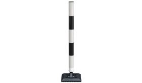 Veerpaal BB21 - 900x60 mm Ø - wit/zwart - Klasse 3 + voetplaat