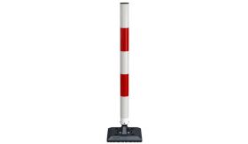 Veerpaal BB21 - 900x60 mm Ø - 3 wit / 2 rood - Klasse 3 + voetplaat