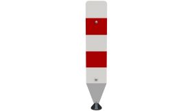 Veerpaal BB21 - enkelzijdig - 3 wit / 2 rood - Klasse 3