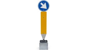 Veerpaal D02ro_BB22 - dubbelzijdig - 1xD02 + voetpl./betonp.