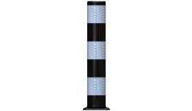 Flexpost BB21 verkeerszuil - wit/zwart - Klasse 3