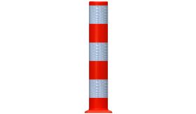 Flexpost BB21 verkeerszuil - wit/rood - Klasse 3