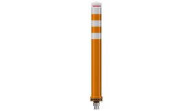 POLe Cone Traffic NS - Ø 80x800 mm - oranje/wit - LED ROOD
