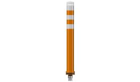POLe Cone Traffic NS - Ø 80x800 mm - oranje/wit - LED WIT