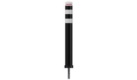 POLe Cone Traffic NSE - Ø 80x800 mm - zwart/wit - LED ROOD