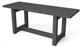 Recycling tafel model LONDON - in de kleur zwart met een afmeting van 1800x640x740mm