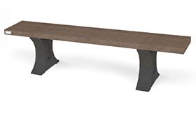 Bank BONN ZL - Quartz Brown - 1800x390x440 mm