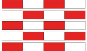 Afzetband - 500 m - rood/wit