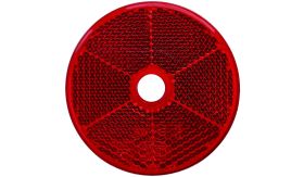Glasreflector - rood - 60 mm Ø