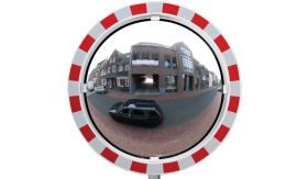 Verkeersspiegel - 800 mm - acryl - zicht 180° - beugel 48-90 mm Ø