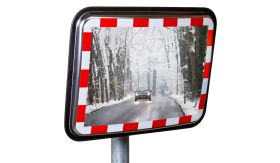 Verkeersspiegel RVS - anti-vries - 600x450 mm - 48-90 mm Ø