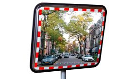 Verkeersspiegel - RVS - 1000x800 mm - beugel 76 mm Ø