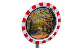 Verkeersspiegel - 600 mm - veiligheidsglas - beugel 48-90 mm Ø
