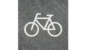 Premark® wegmarkering - Fiets - wit - 2000x1090 mm