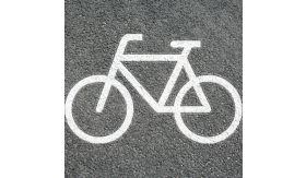 Premark® wegmarkering - Fiets - wit - 2750x1500mm