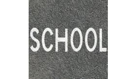 Premark® wegmarkering - tekst: SCHOOL - 1000 mm hoog
