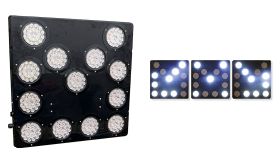 LED pijlbak - 600x600x65 mm - 13 lampen wit - 100 mm Ø - 12V