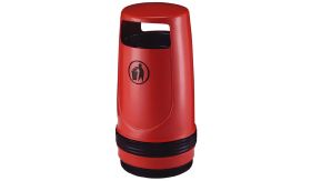 Kunststof buitenafvalbak Merlin - 90 liter - rood