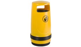 Kunststof buitenafvalbak Merlin - 90 liter - geel