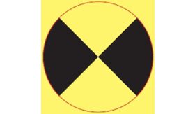 Target Ø 80 mm - geel/zwart - 6 st. per vel - set á 10 vel - glans