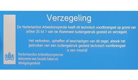 Verzegelingstape - blauw/zilver - 25m - 7,5cm - NLA - Verzegeling