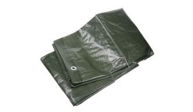 Afdekzeil - groen - 6x8 mtr. - v.v. ogen