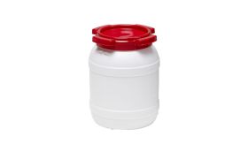 Vat - wit - rode schroefdeksel - 6,4 ltr