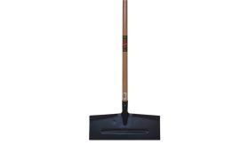 Sneeuwschuiver - rechte houten steel - metalen blad - 50 cm