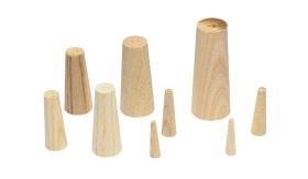 Pluggen - hout - klein - Ø12,5 tot 19 mm - set á 9 stuks