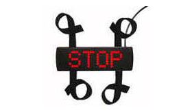 Stopmatrix - klitt./plug - 26x8cm - reëel+spiegel - STOP/BOA