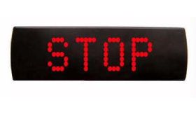 Stopmatrix - auto/motor - 26x8 cm - spiegelschrift - STOP