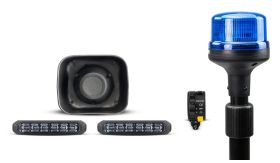 Sirene/speaker motorset - blauw - 1 speaker - 12/24V