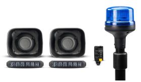 Sirene/speaker motorset - blauw - 2 speakers - 12/24V