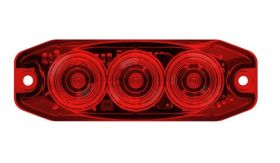 Serie 11 - 3LED mistlicht - rood/rood - 12/24V